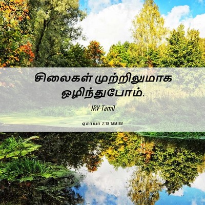 Picture 06 - ஏசாயா 2:18 TAMIRV - சிலைகள் - Bible Verse Picture