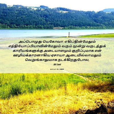 Picture 06 - ஏசாயா 20:3 TAMIRV - அப்பொழுது யெகோவா: - Bible Verse Picture
