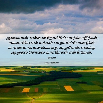 Picture 06 - ஏசாயா 22:4 TAMIRV - ஆகையால், என்னை - Bible Verse Picture