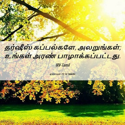 Picture 06 - ஏசாயா 23:14 TAMIRV - தர்ஷீஸ் - Bible Verse Picture