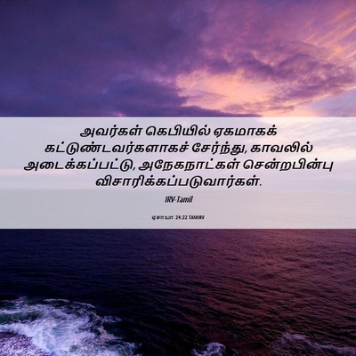 Picture 06 - ஏசாயா 24:22 TAMIRV - அவர்கள் கெபியில் - Bible Verse Picture