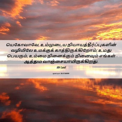 Picture 06 - ஏசாயா 26:8 TAMIRV - யெகோவாவே, - Bible Verse Picture