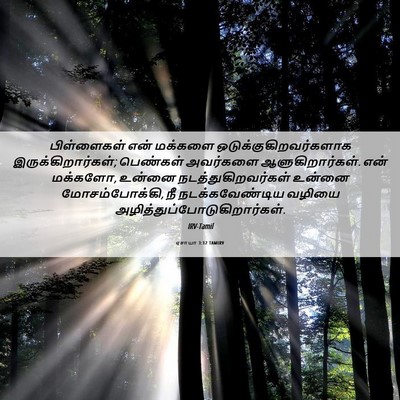 Picture 06 - ஏசாயா 3:12 TAMIRV - பிள்ளைகள் என் - Bible Verse Picture