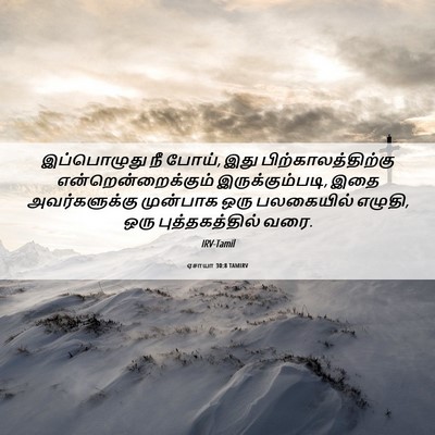 Picture 06 - ஏசாயா 30:8 TAMIRV - இப்பொழுது நீ போய், - Bible Verse Picture