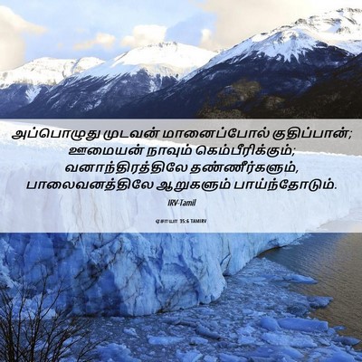 Picture 06 - ஏசாயா 35:6 TAMIRV - அப்பொழுது முடவன் - Bible Verse Picture