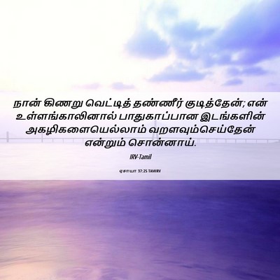 Picture 06 - ஏசாயா 37:25 TAMIRV - நான் கிணறு - Bible Verse Picture