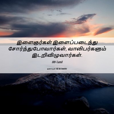 Picture 06 - ஏசாயா 40:30 TAMIRV - இளைஞர்கள் - Bible Verse Picture