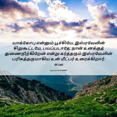 Picture 06 - ஏசாயா 41:14 TAMIRV - யாக்கோபு என்னும் - Bible Verse Picture