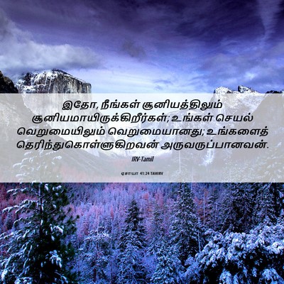 Picture 06 - ஏசாயா 41:24 TAMIRV - இதோ, நீங்கள் - Bible Verse Picture