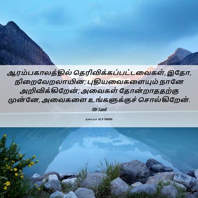 Picture 06 - ஏசாயா 42:9 TAMIRV - ஆரம்பகாலத்தில் - Bible Verse Picture