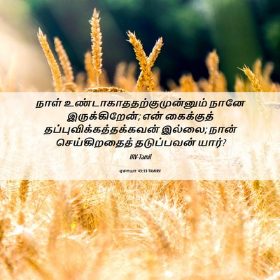 Picture 06 - ஏசாயா 43:13 TAMIRV - நாள் - Bible Verse Picture