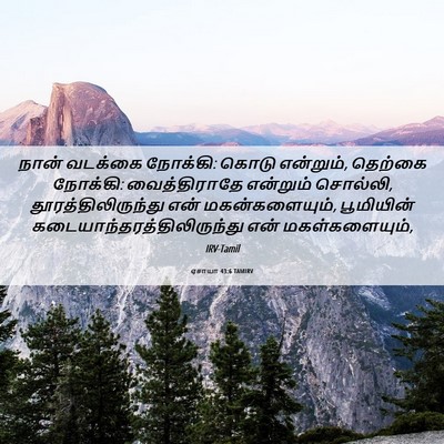 Picture 06 - ஏசாயா 43:6 TAMIRV - நான் வடக்கை - Bible Verse Picture