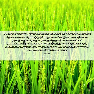 Picture 06 - ஏசாயா 45:1 TAMIRV - யெகோவாவாகிய நான் - Bible Verse Picture