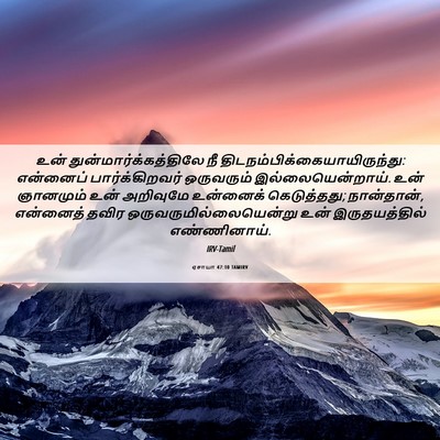 Picture 06 - ஏசாயா 47:10 TAMIRV - உன் - Bible Verse Picture