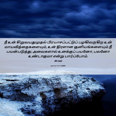 Picture 06 - ஏசாயா 47:12 TAMIRV - நீ உன் - Bible Verse Picture