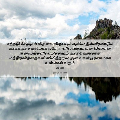 Picture 06 - ஏசாயா 47:9 TAMIRV - சந்ததி சேதமும் - Bible Verse Picture
