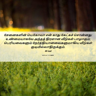 Picture 06 - ஏசாயா 5:9 TAMIRV - சேனைகளின் யெகோவா - Bible Verse Picture