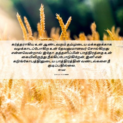Picture 06 - ஏசாயா 51:22 TAMIRV - கர்த்தராகிய உன் - Bible Verse Picture