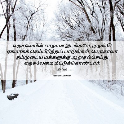 Picture 06 - ஏசாயா 52:9 TAMIRV - எருசலேமின் பாழான - Bible Verse Picture