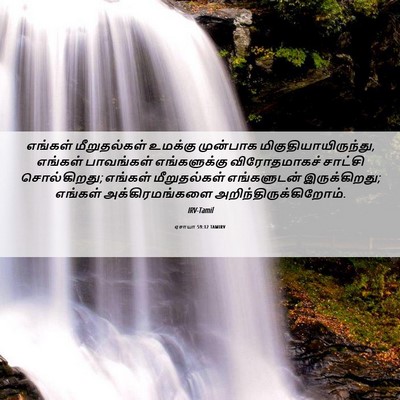 Picture 06 - ஏசாயா 59:12 TAMIRV - எங்கள் மீறுதல்கள் - Bible Verse Picture