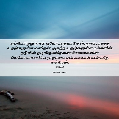 Picture 06 - ஏசாயா 6:5 TAMIRV - அப்பொழுது நான்: - Bible Verse Picture