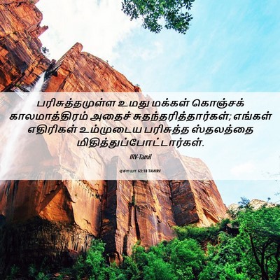 Picture 06 - ஏசாயா 63:18 TAMIRV - பரிசுத்தமுள்ள - Bible Verse Picture