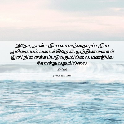 Picture 06 - ஏசாயா 65:17 TAMIRV - இதோ, நான் புதிய - Bible Verse Picture