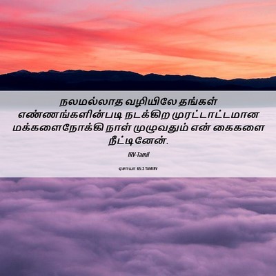 Picture 06 - ஏசாயா 65:2 TAMIRV - நலமல்லாத வழியிலே - Bible Verse Picture