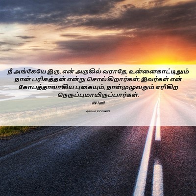 Picture 06 - ஏசாயா 65:5 TAMIRV - நீ அங்கேயே இரு, என் - Bible Verse Picture