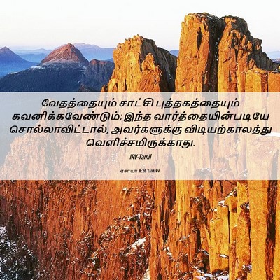 Picture 06 - ஏசாயா 8:20 TAMIRV - வேதத்தையும் - Bible Verse Picture