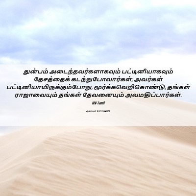 Picture 06 - ஏசாயா 8:21 TAMIRV - துன்பம் - Bible Verse Picture