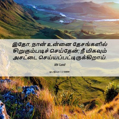 Picture 06 - ஒபதியா 1:2 TAMIRV - இதோ, நான் உன்னை - Bible Verse Picture