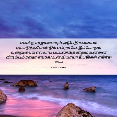Picture 06 - ஓசியா 13:10 TAMIRV - எனக்கு ராஜாவையும் - Bible Verse Picture