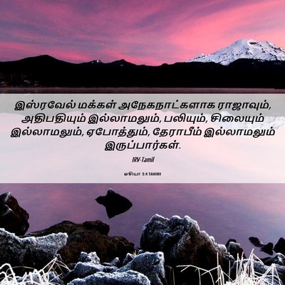 Picture 06 - ஓசியா 3:4 TAMIRV - இஸ்ரவேல் மக்கள் - Bible Verse Picture
