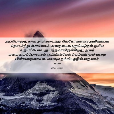 Picture 06 - ஓசியா 6:3 TAMIRV - அப்பொழுது நாம் - Bible Verse Picture