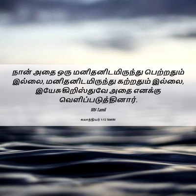 Picture 06 - கலாத்தியர் 1:12 TAMIRV - நான் அதை ஒரு - Bible Verse Picture