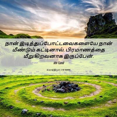 Picture 06 - கலாத்தியர் 2:18 TAMIRV - நான் - Bible Verse Picture