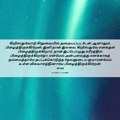 Picture 06 - கலாத்தியர் 2:20 TAMIRV - கிறிஸ்துவோடு - Bible Verse Picture