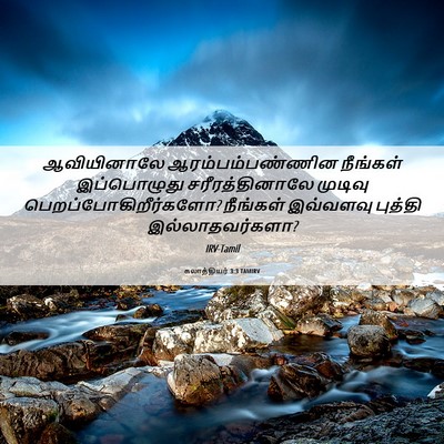 Picture 06 - கலாத்தியர் 3:3 TAMIRV - ஆவியினாலே - Bible Verse Picture