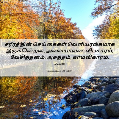 Picture 06 - கலாத்தியர் 5:19 TAMIRV - சரீரத்தின் - Bible Verse Picture
