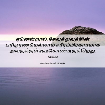 Picture 06 - கொலோசெயர் 2:9 TAMIRV - ஏனென்றால், - Bible Verse Picture
