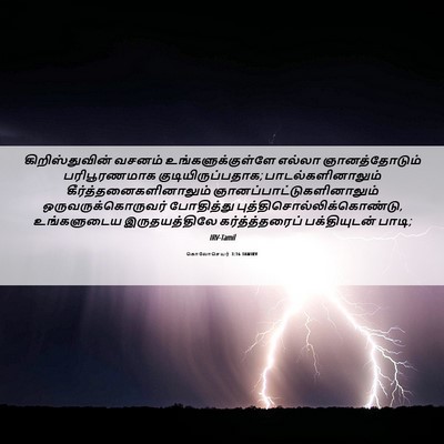 Picture 06 - கொலோசெயர் 3:16 TAMIRV - கிறிஸ்துவின் - Bible Verse Picture