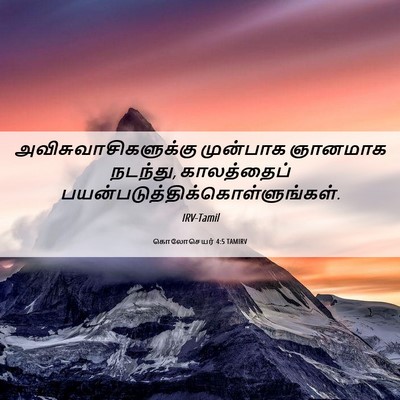 Picture 06 - கொலோசெயர் 4:5 TAMIRV - அவிசுவாசிகளுக்கு - Bible Verse Picture
