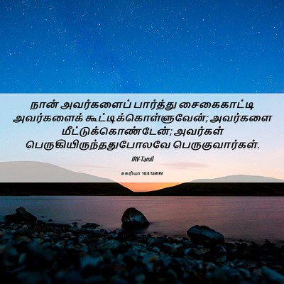 Picture 06 - சகரியா 10:8 TAMIRV - நான் அவர்களைப் - Bible Verse Picture
