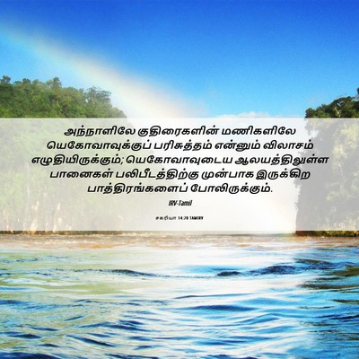 Picture 06 - சகரியா 14:20 TAMIRV - அந்நாளிலே - Bible Verse Picture