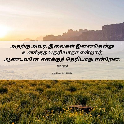 Picture 06 - சகரியா 4:13 TAMIRV - அதற்கு அவர்: - Bible Verse Picture