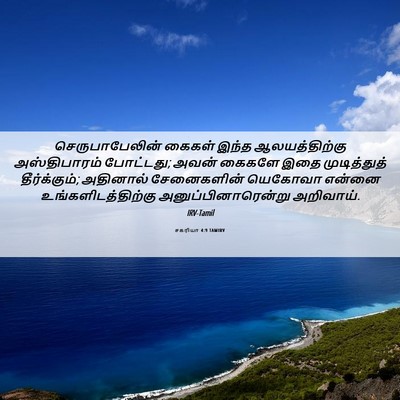Picture 06 - சகரியா 4:9 TAMIRV - செருபாபேலின் - Bible Verse Picture