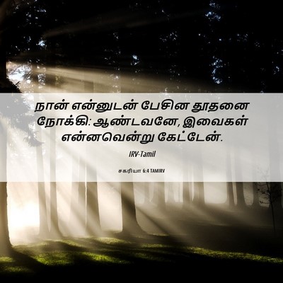 Picture 06 - சகரியா 6:4 TAMIRV - நான் என்னுடன் - Bible Verse Picture
