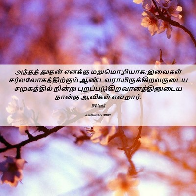 Picture 06 - சகரியா 6:5 TAMIRV - அந்தத் தூதன் - Bible Verse Picture