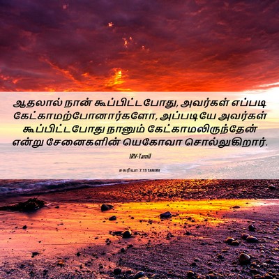 Picture 06 - சகரியா 7:13 TAMIRV - ஆதலால் நான் - Bible Verse Picture